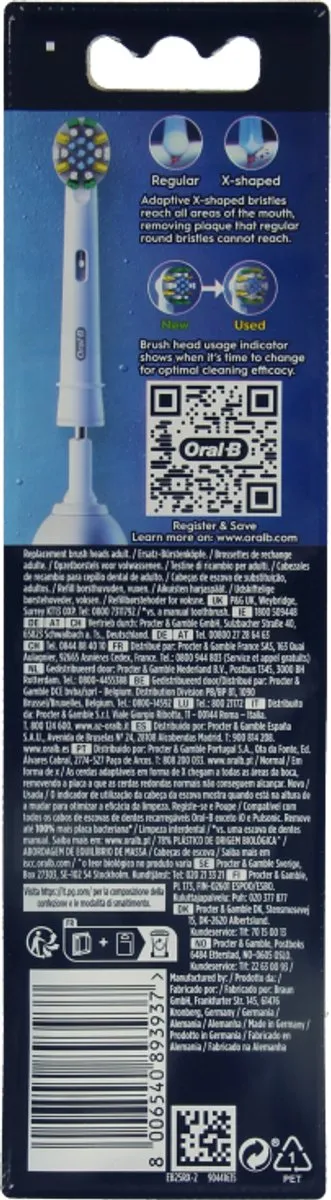 Oral-B Pro Floss Action Opzetborstels - 2 Stuks