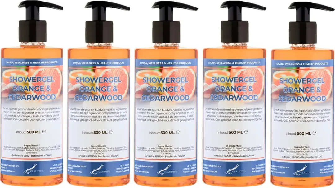 Splashbox Cosmetics Douchegel Sweet Orange & Cedarwood 500ml