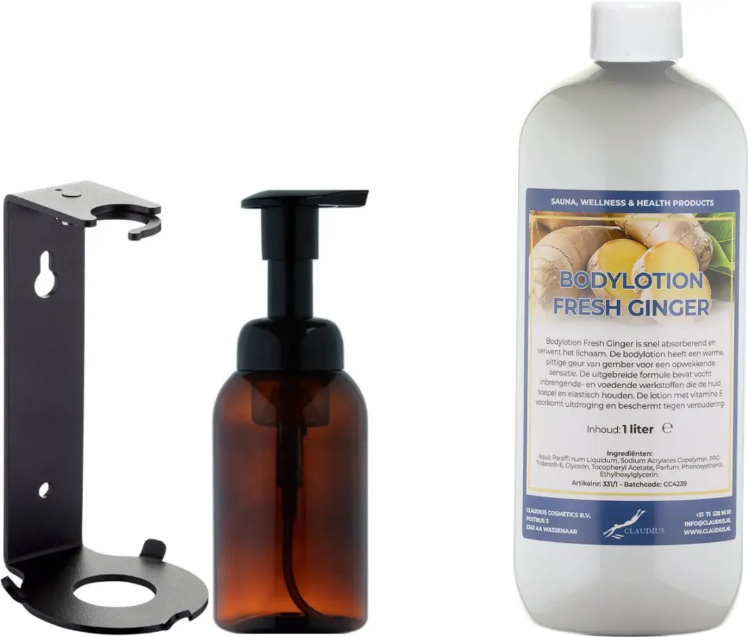 Splashbox Cosmetics Zeepdispenser 300ml + Bodylotion 1L Fresh Ginger
