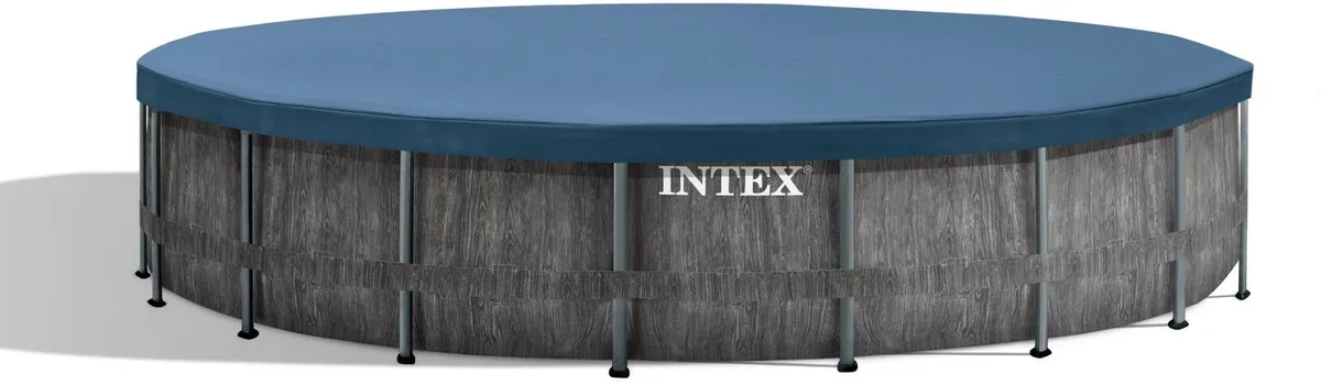 Intex Prism Frame 26744GN Opzetzwembad - Ø549x122cm - Grijze houtlook - afbeelding 6 van 6