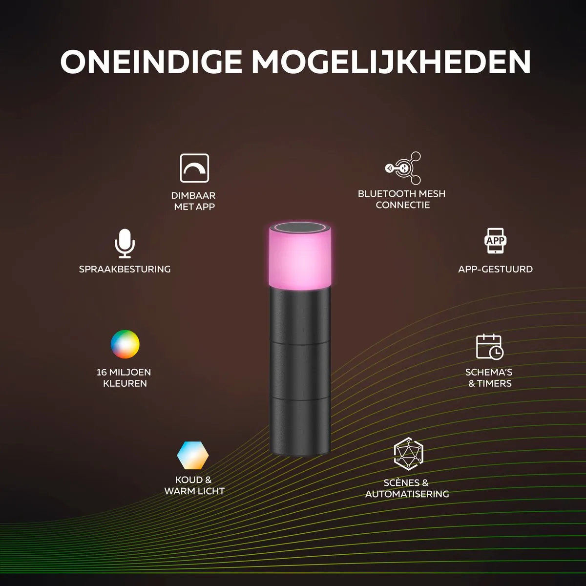 Calex Smart Outdoor LED Grondspot RGB/Wit 4W - Zwart