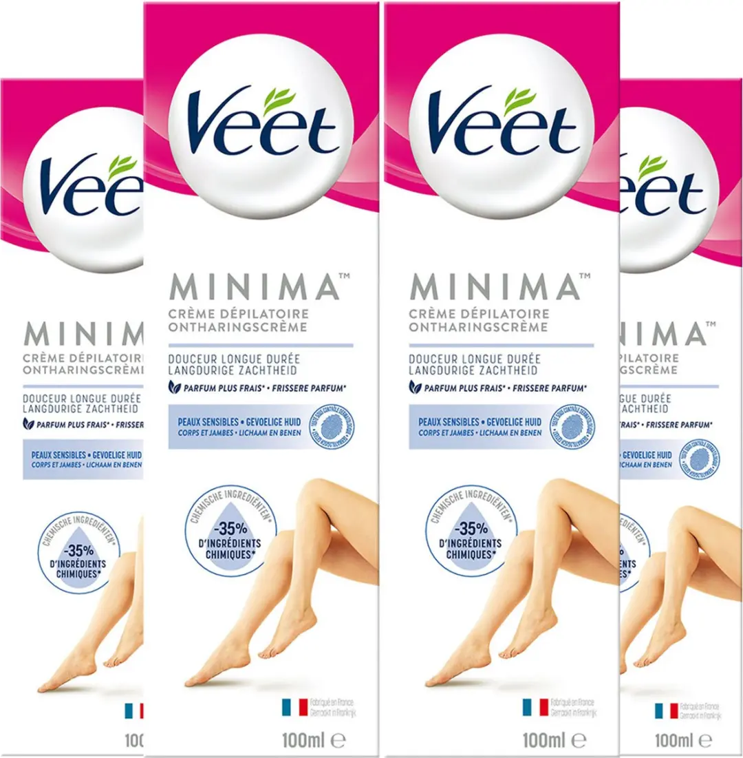 Veet Minima Ontharingscreme 400ml - 4 Stuks