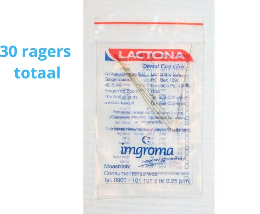 Lactona Interdentaal Ragers XX-Small Short 2,5mm - 30 Stuks