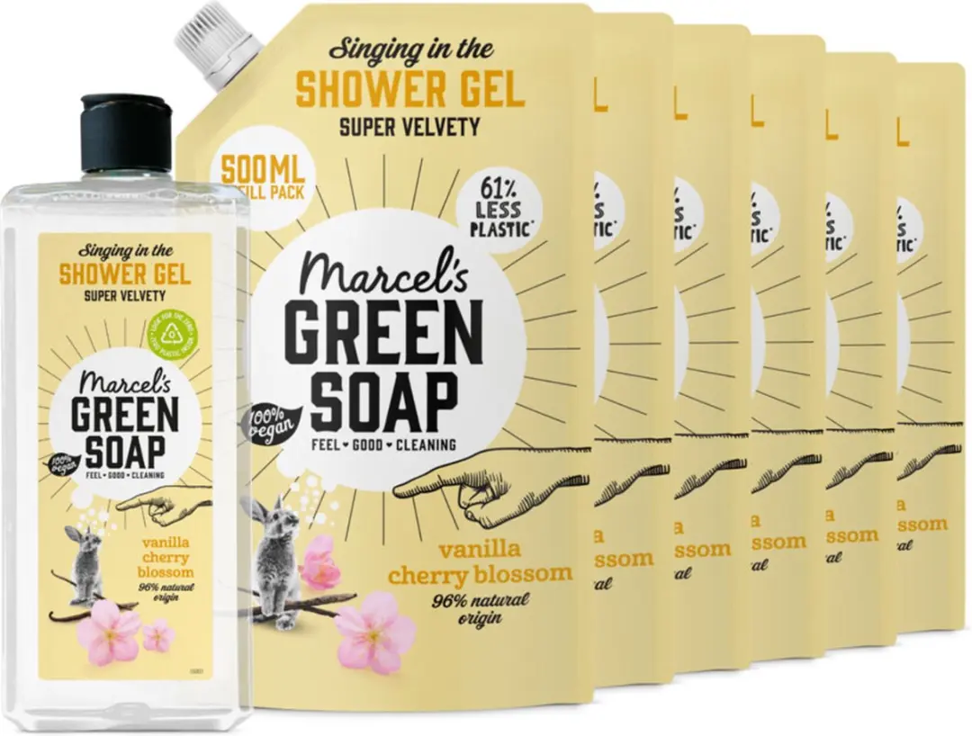 Marcel's Green Soap Navulling Douchegel Vanille & Kersenbloesem