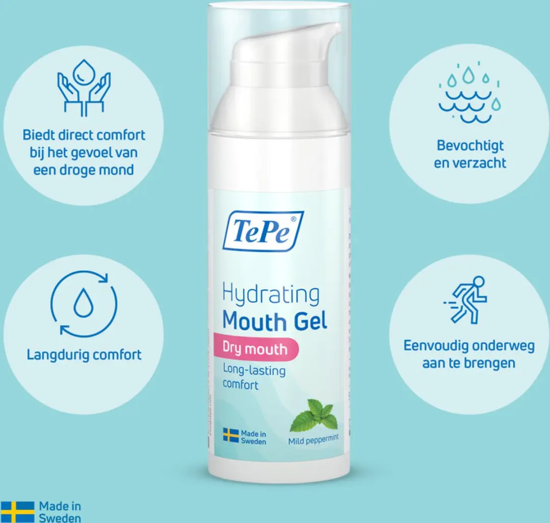 TePe Hydraterende Mondgel Mild Apple Peppermint - 6x50ml