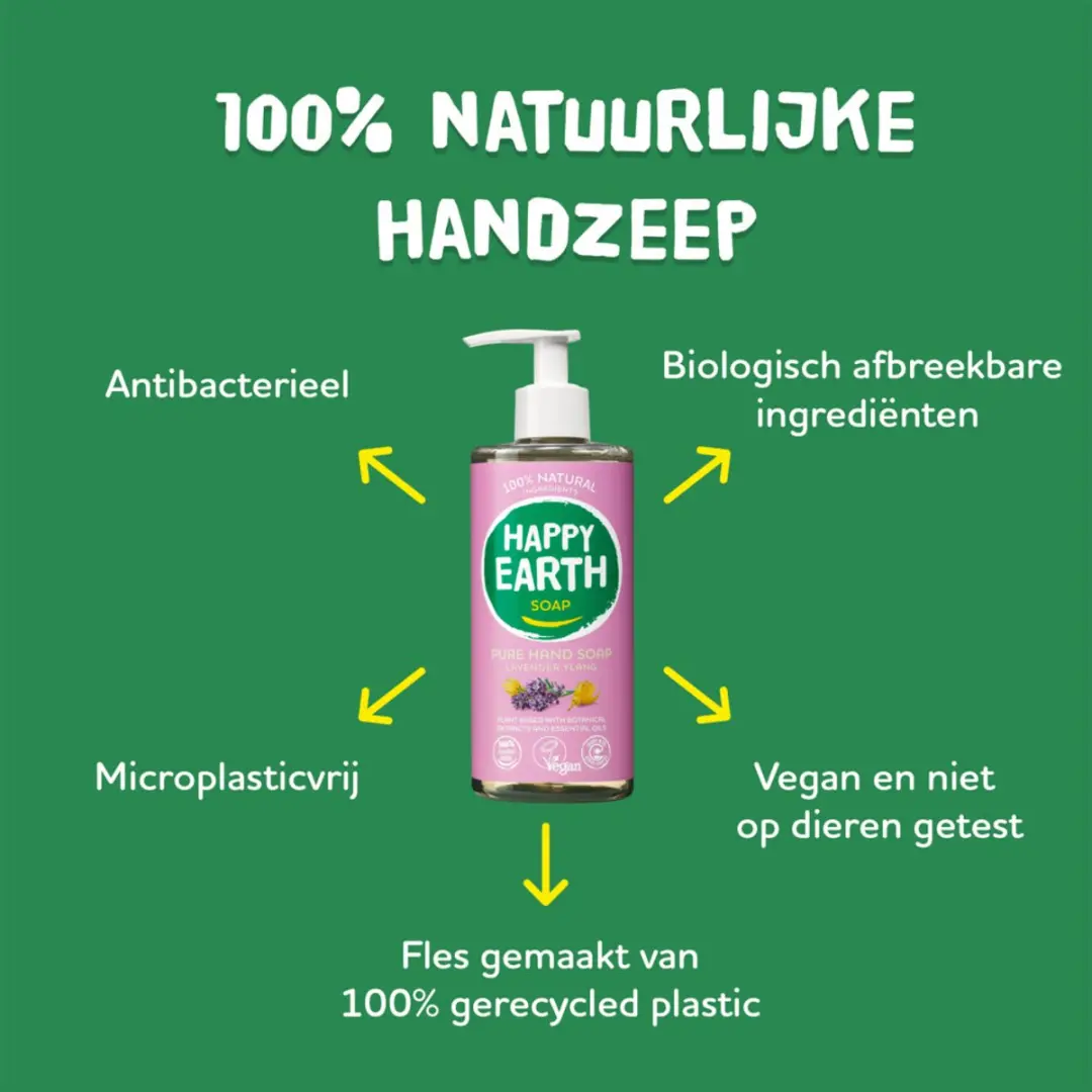 Happy Earth Handzeep Lavender Ylang 300ml