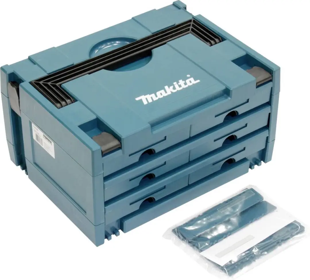 Makita Makstor P-84333 Modulair Opbergsysteem - 4 Lades - Blauw