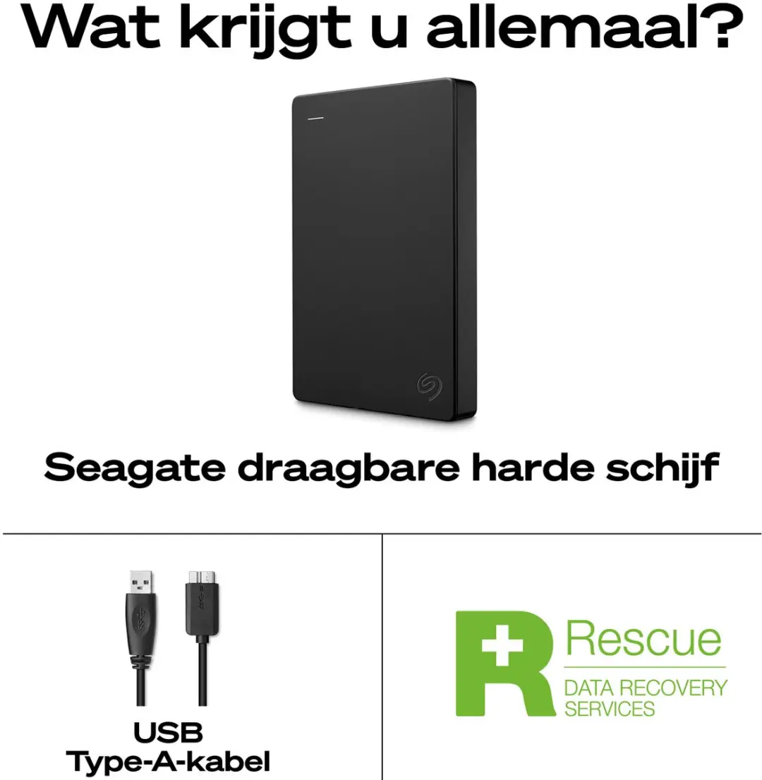 Seagate Expansion Portable STKM2000400 Externe Harde Schijf 2TB - Zwart