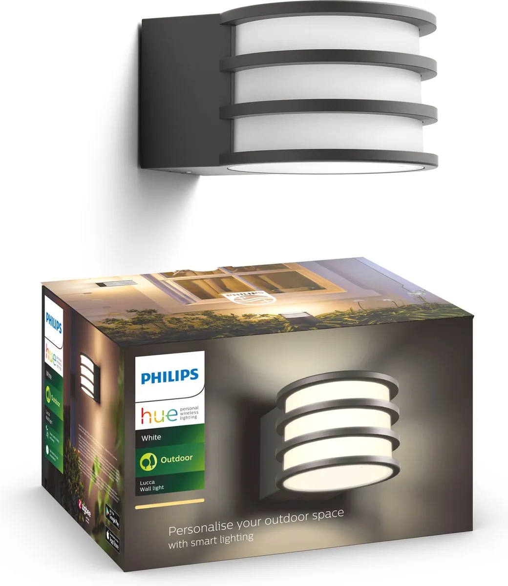 Philips Hue Lucca Muurlamp - Warmwit - Zwart