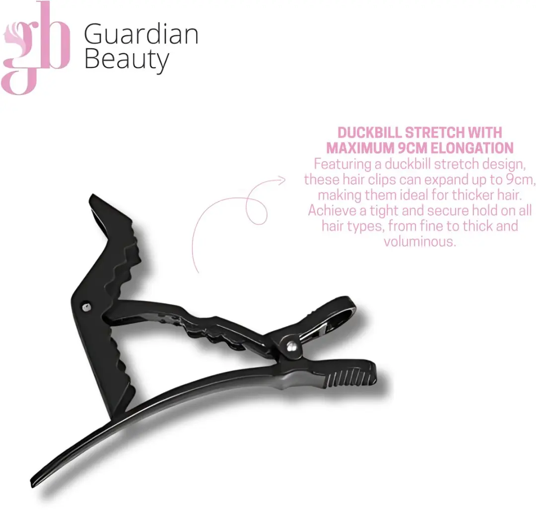 Guardian Beauty Haarklemmen Alligator - 20 Stuks - Wit & Zilver