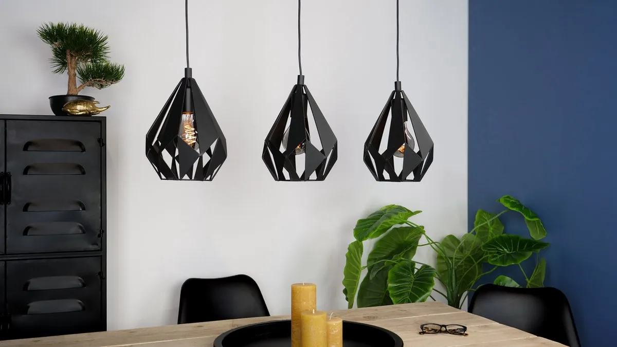 Eglo Carlton 5 Hanglamp 80,5cm - Zwart
