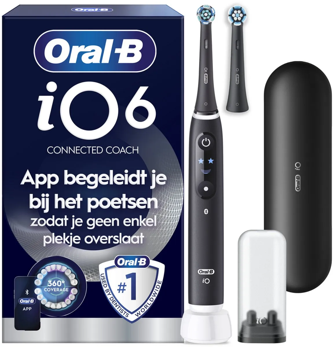 Oral-B iO 6N Elektrische Tandenborstel - 2 Opzetborstels - Reisetui
