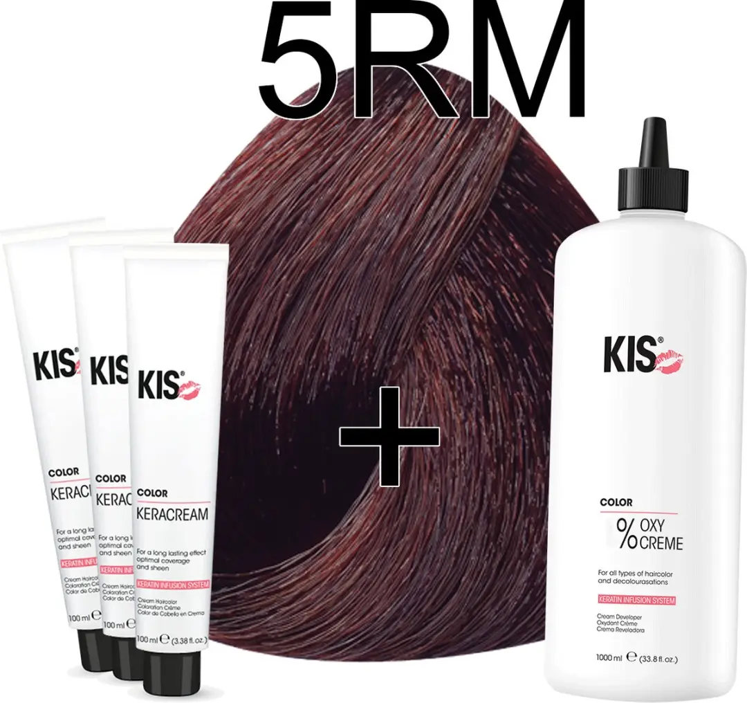 KIS KeraCream Color Middel Rood Mahonie Haarverfset
