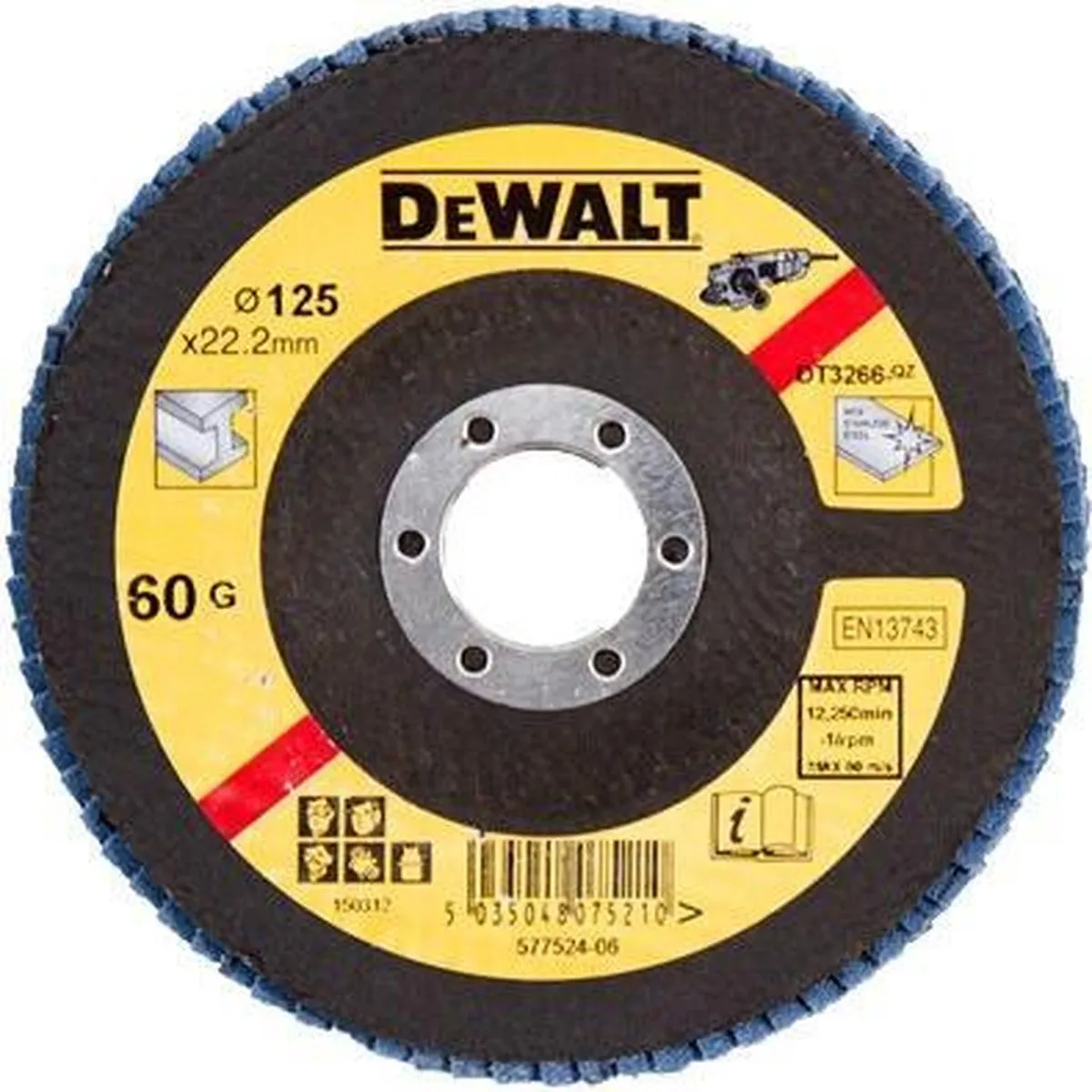 DeWalt DT3266 Lamellenschijf Gebogen 125mm