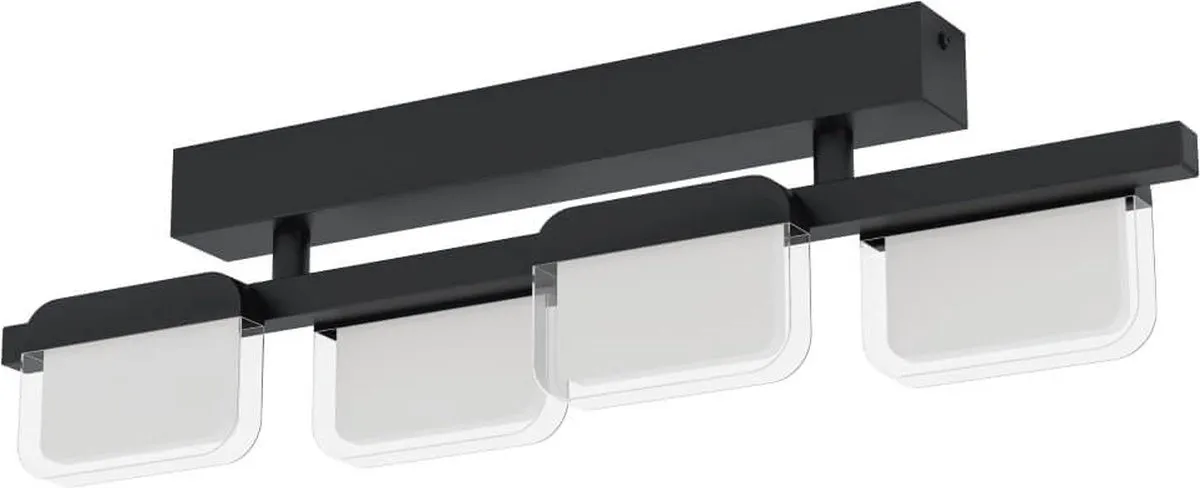 Eglo Ervidel Plafondlamp LED 62,5cm - 6 Lichtpunten - Zwart