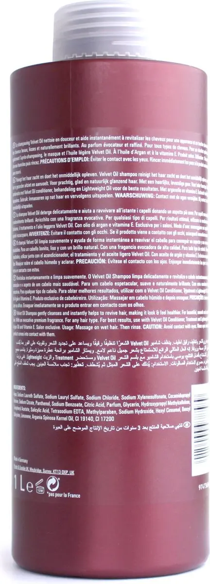 Kadus Velvet Oil Shampoo 1000ml