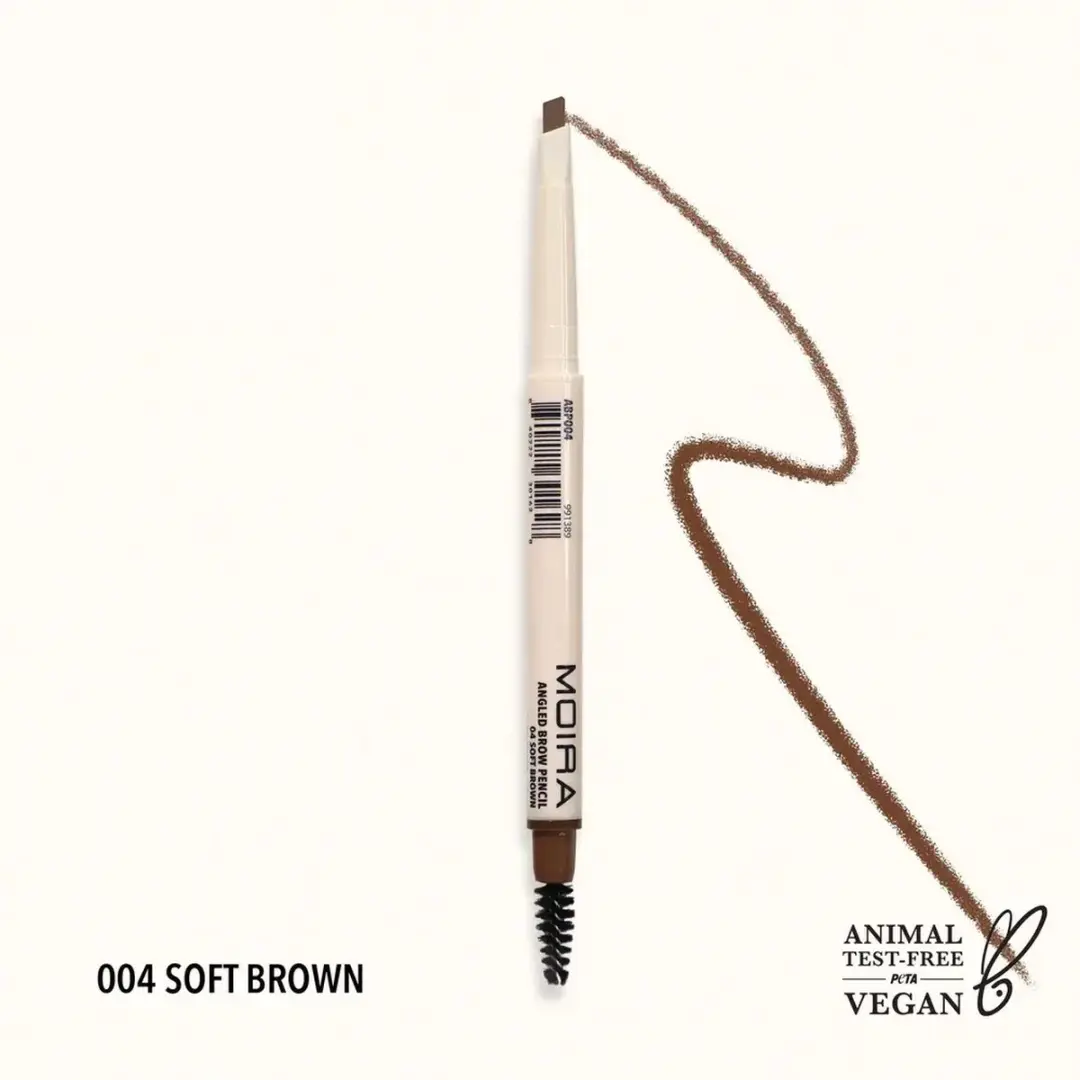 Moira Angled Brow Pencil 04 Soft Brown - 0,5 g - afbeelding 6 van 6