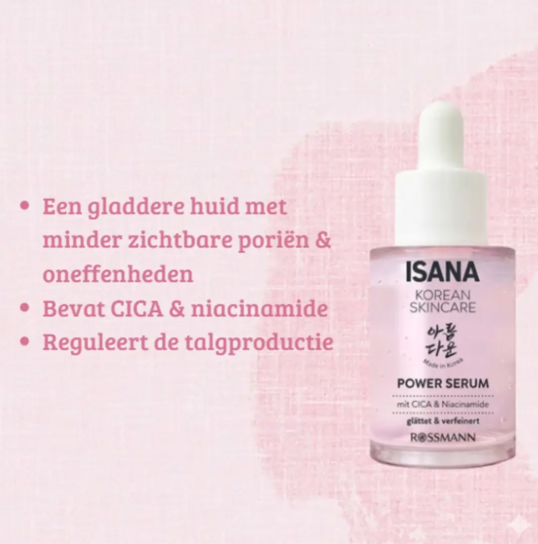 Isana Korean Skincare Power Serum 30ml - CICA & Niacinamide