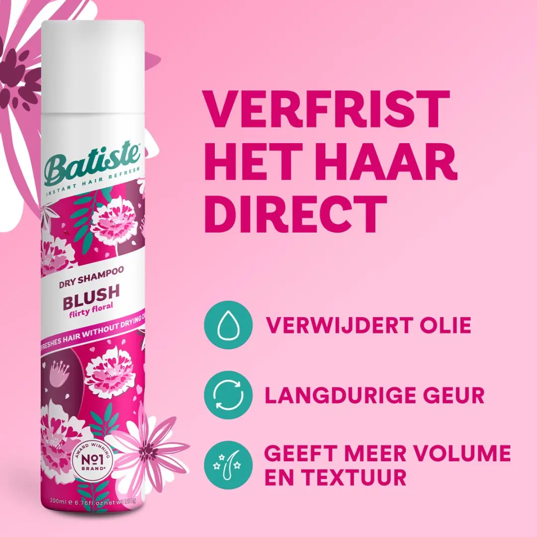 Batiste Droogshampoo Blush 200ml - 6 Stuks