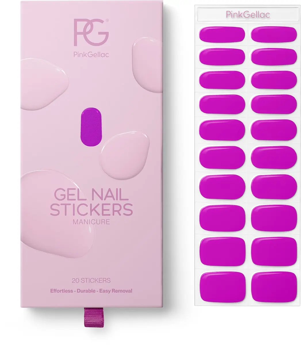 Pink Gellac UV Nagelstickers 0042 Vivid Violet - 20 Stuks