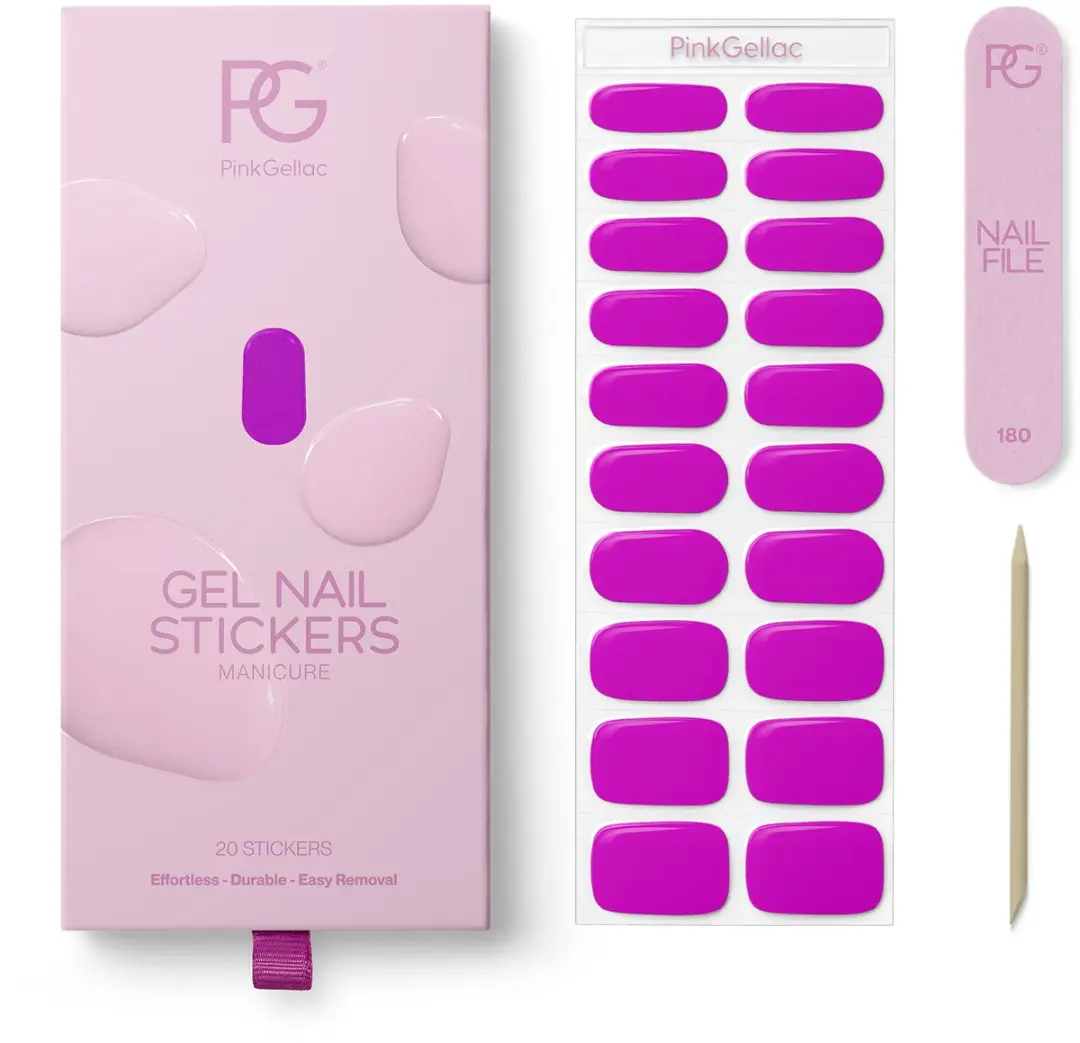 Pink Gellac UV Nagelstickers 0042 Vivid Violet - 20 Stuks