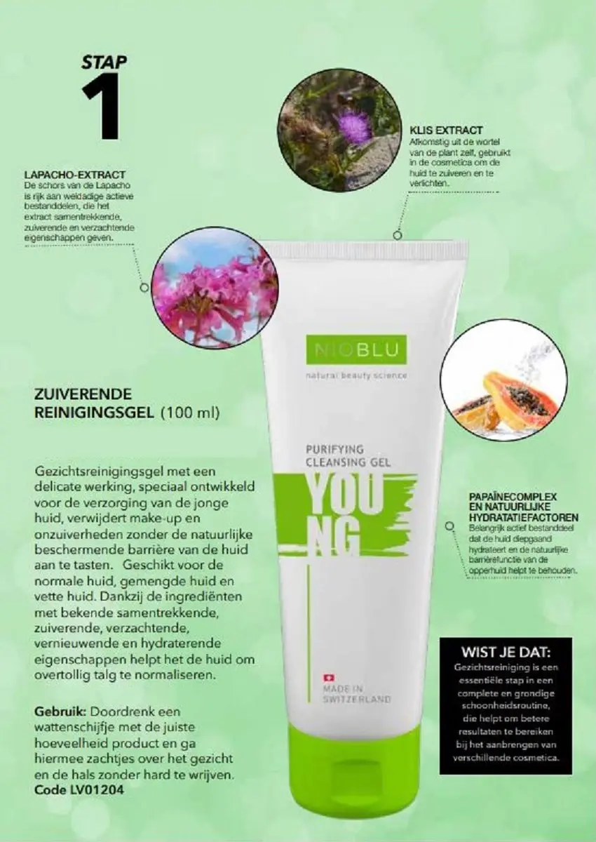 Nioblu Young Purifying Cleansing Gel 100ml