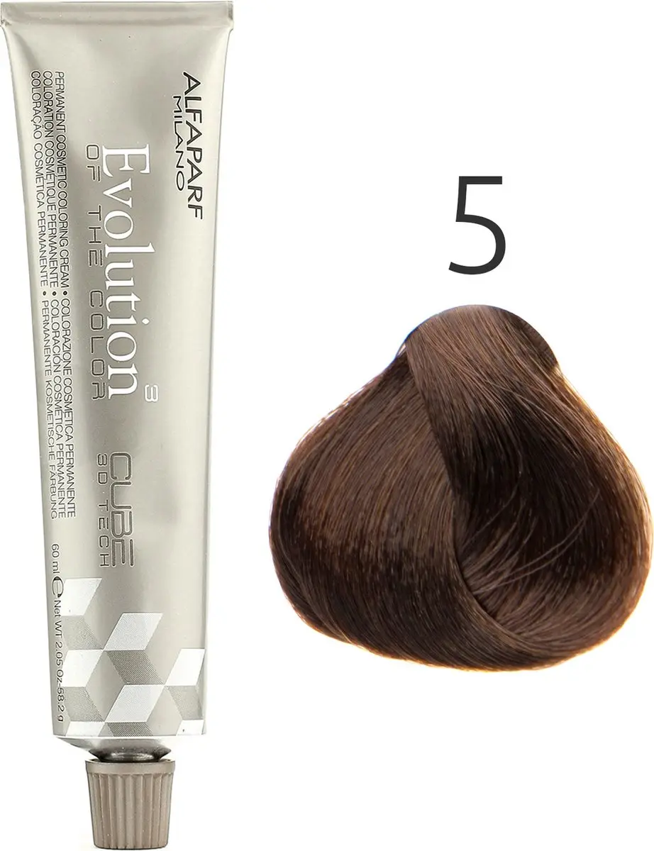ALFAPARF Evolution of the Color 5 Bruin Permanent Haarkleuring 60ml - Zwart