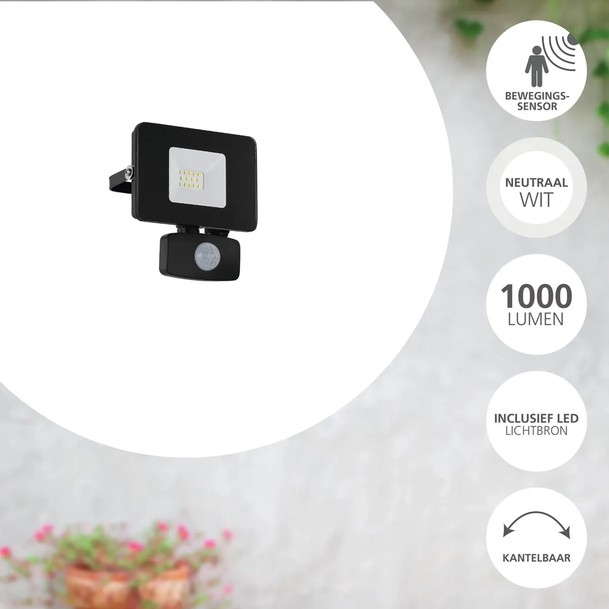 Eglo Faedo 3 Wandlamp Buiten LED - Zwart