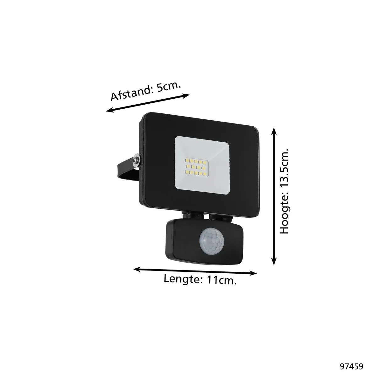 Eglo Faedo 3 Wandlamp Buiten LED - Zwart