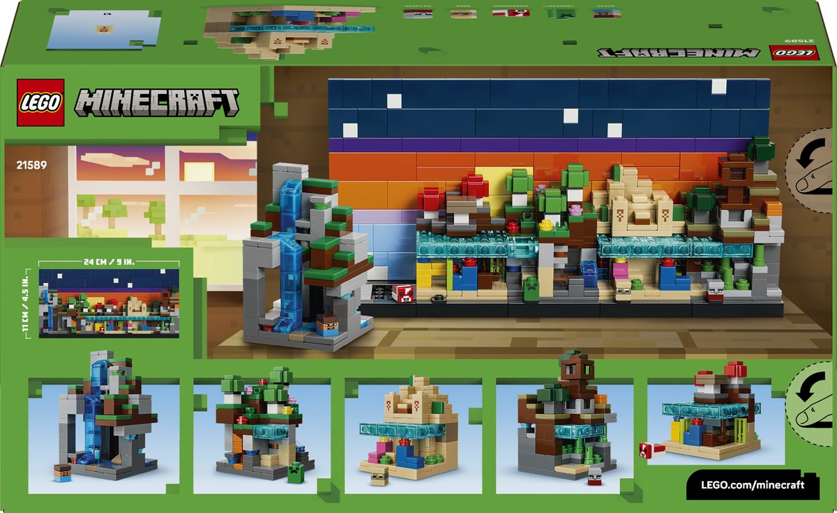 LEGO Minecraft Minibiomen Videogame Speelgoed voor Kinderen en Kinderkamer Decoratie - 21589