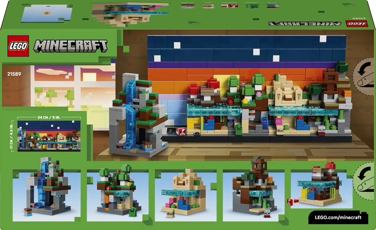 LEGO Minecraft Minibiomen 21589 - 797 Stukken - 5 Minifiguren - Multicolor