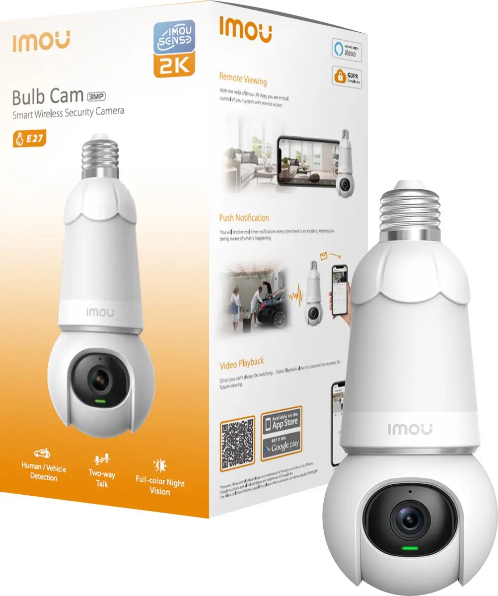 Imou Bulb Cam IPC-S6DP-3M0WEB-E27 Beveiligingscamera
