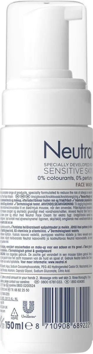 Neutral 0% Face Wash - 2x150ml