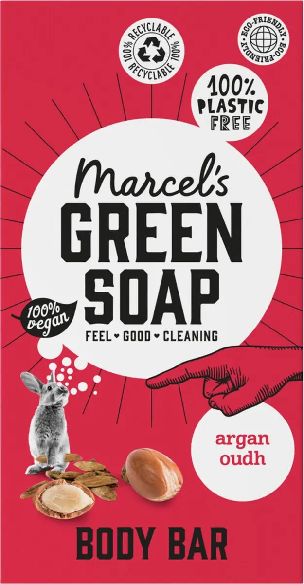 Marcel's Green Soap Body Bar Argan & Oudh 150g