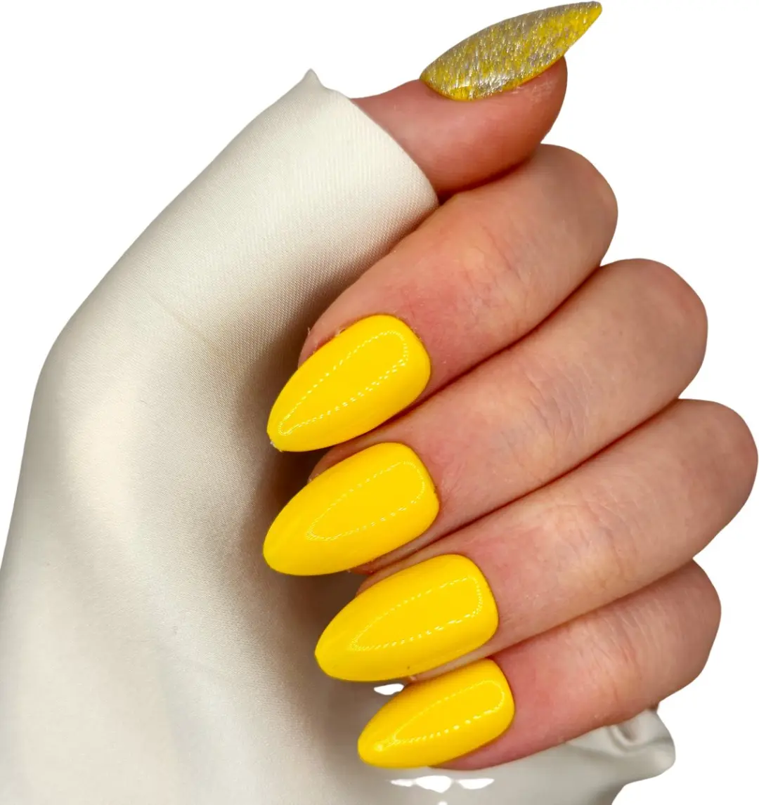 SD Press on Nails B-189 Plaknagels Geel