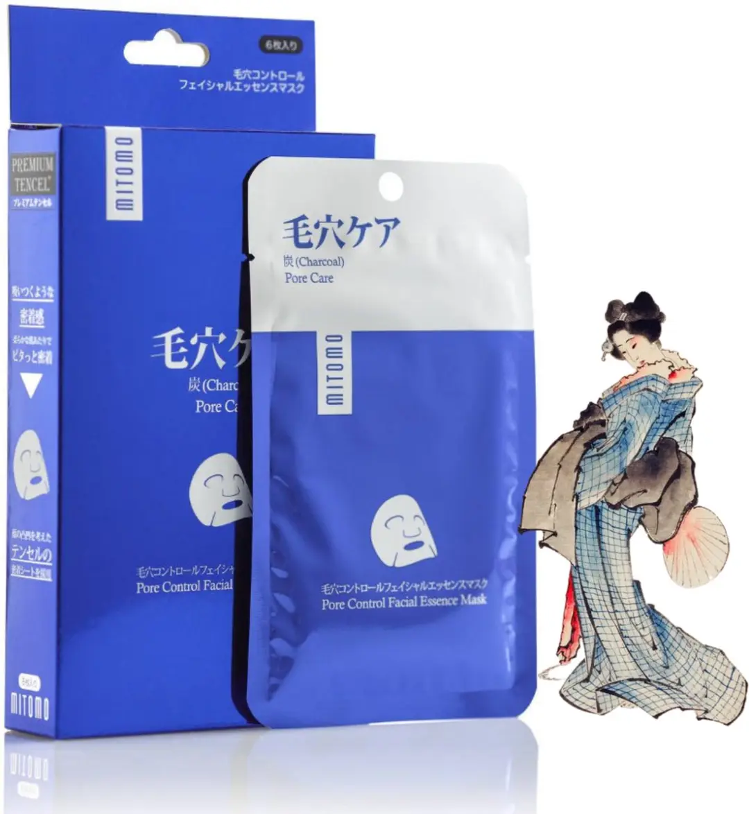 Mitomo Charcoal Pore Care Essence Gezichtsmasker