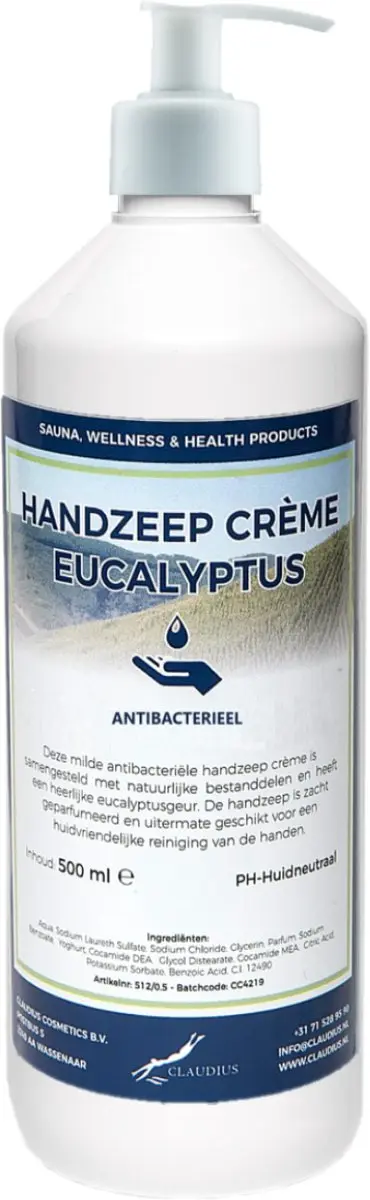 Splashbox Cosmetics Handzeep Crème Eucalyptus 500ml