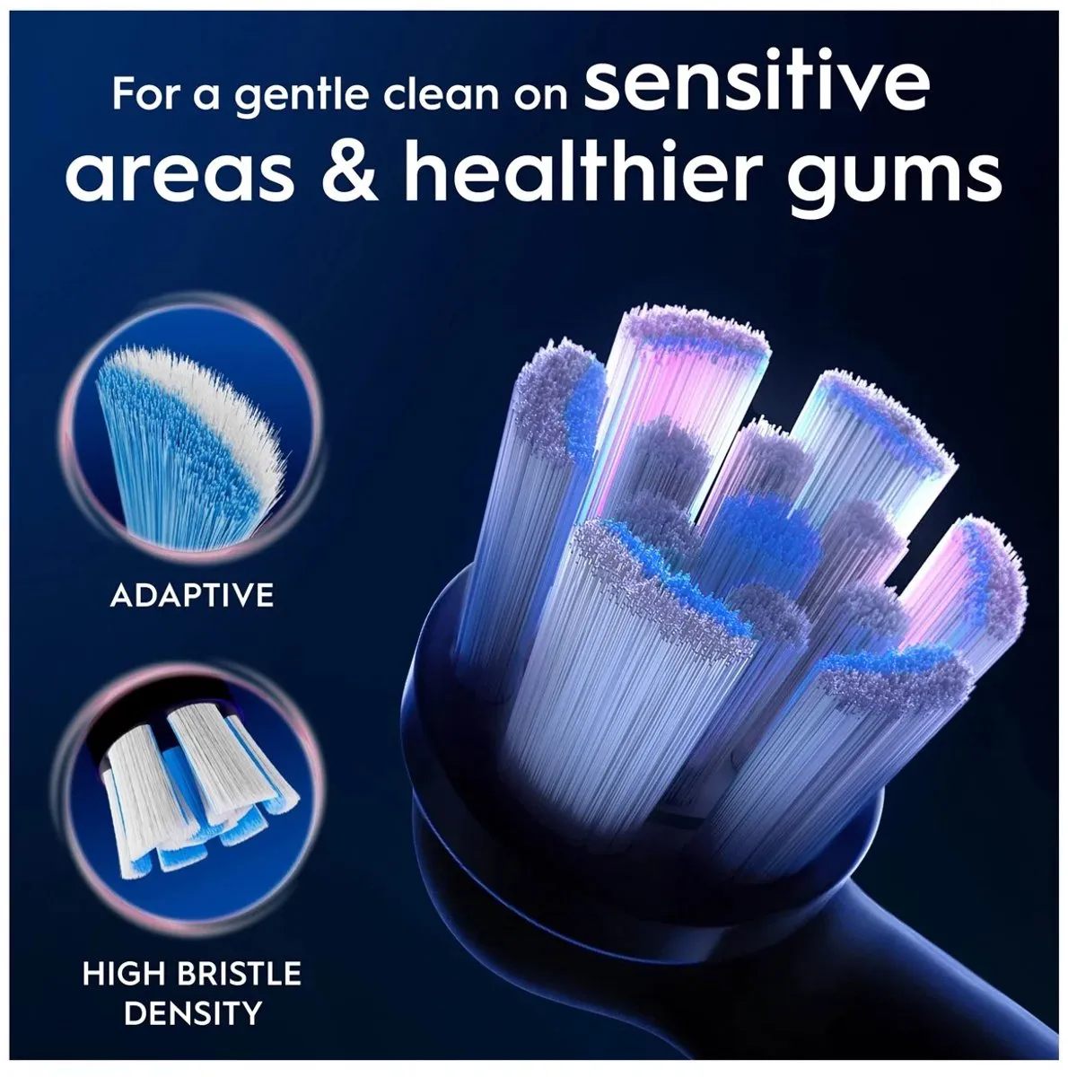Oral-B Gentle Care Opzetborstels - 6 Stuks - Zwart - afbeelding 6 van 6