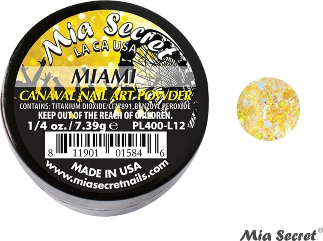 Mia Secret Acrylpoeder Miami Geel 7.5ml