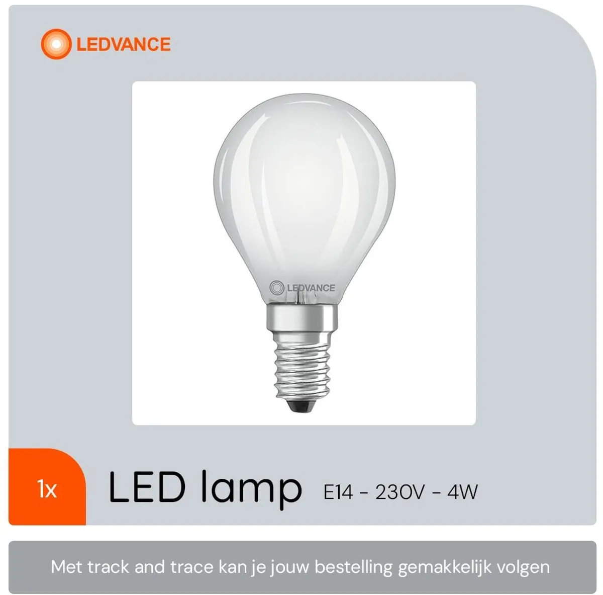 LEDVANCE LED Filament Kogellamp E14 4W 470lm - Mat Glas Ø45mm