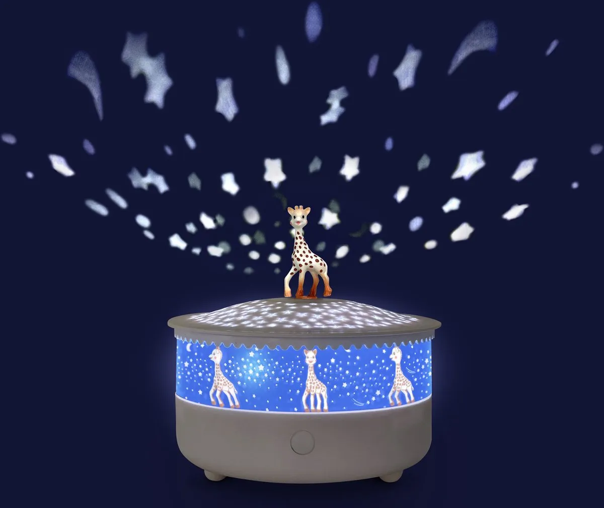 Sterrenprojector Sophie de Giraf met Muziek en Huilsensor – Betoverende Sterrenhemel voor je Kleintje, Automatische Uitschakeling en USB-kabel Inbegrepen