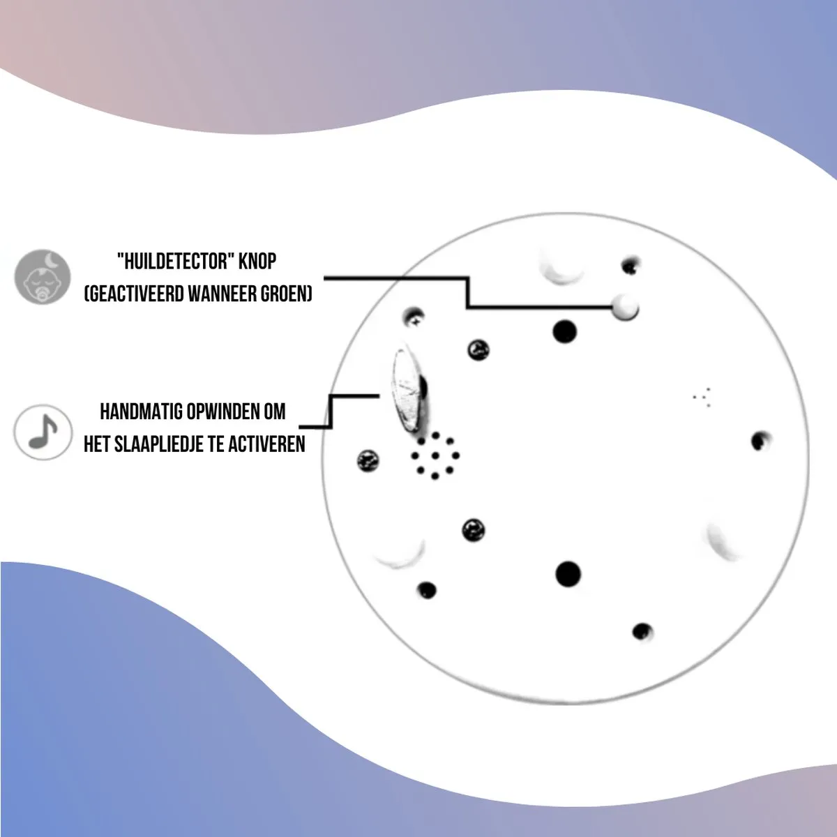 Sterrenprojector Sophie de Giraf met Muziek en Huilsensor – Betoverende Sterrenhemel voor je Kleintje, Automatische Uitschakeling en USB-kabel Inbegrepen