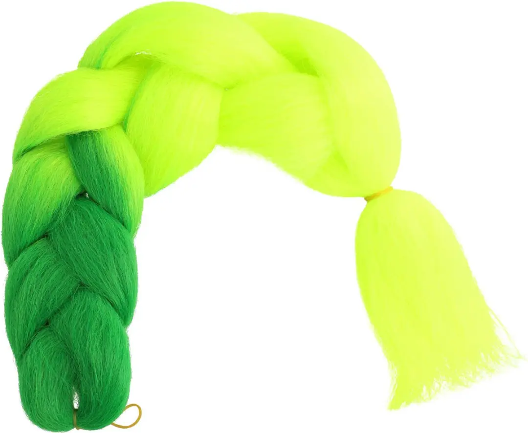Haarsoires Imitatiehaar Jumbo Braids 60cm - Geelgroen