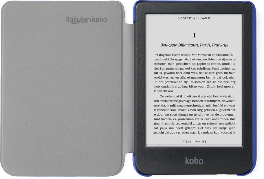 Kobo Clara Hoes - Blauw - Slaapfunctie