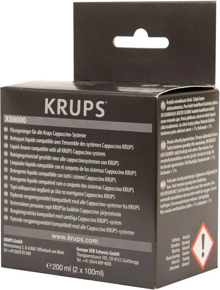 Krups XS9000 Reinigingsvloeistof Cappuccinosysteem 200ml
