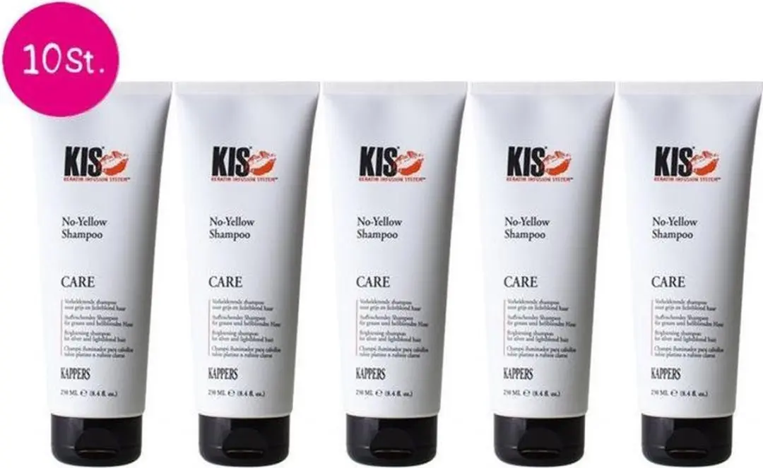 KIS No-Yellow Shampoo 250ml - 10 Stuks