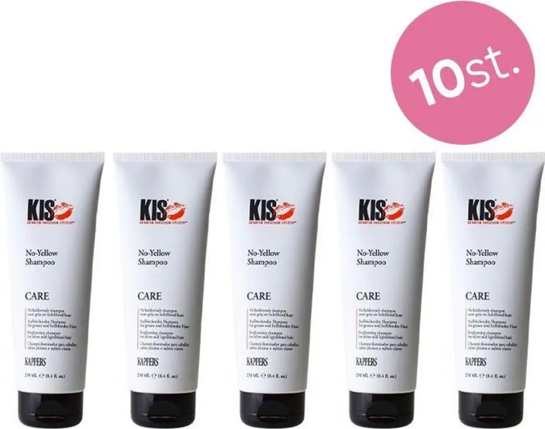 KIS No-Yellow Shampoo 250ml - 10 Stuks