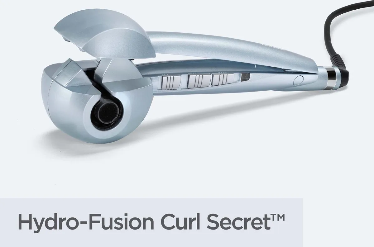 Babyliss Hydro-Fusion Curl Secret C1700E Automatische Krultang - 3-3,5cm - Blauw