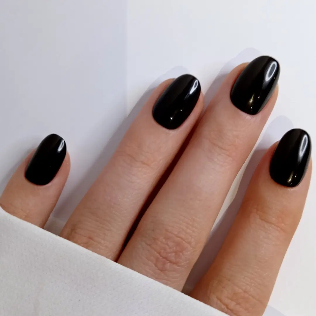 SD Press on Nails B-112 Plaknagels - 20 Stuks - XS Almond - Zwart