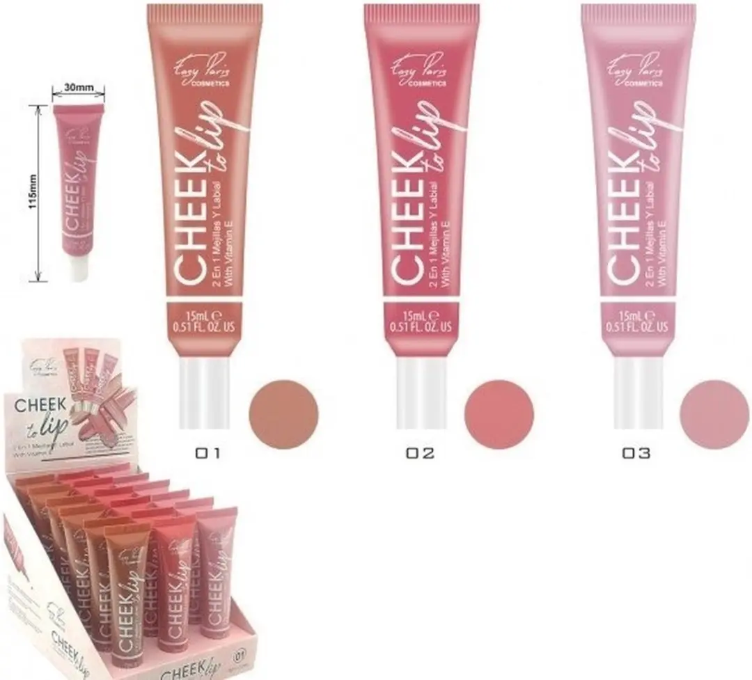 Easy Paris Cosmetics Cheek to Lip Set 3x15ml